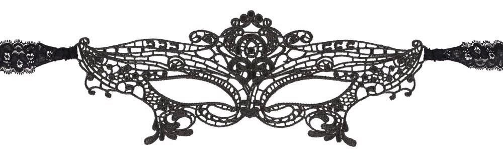 Haftowana koronkowa maska na oczy Cottelli Accessoires