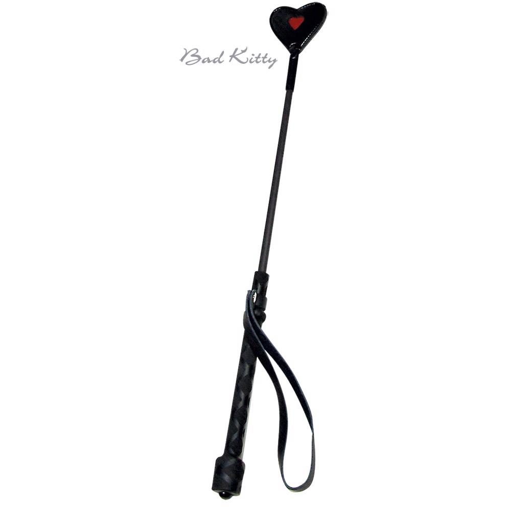Mały czarno czerwony plon z końcówką serca Bad Kitty 45 cm