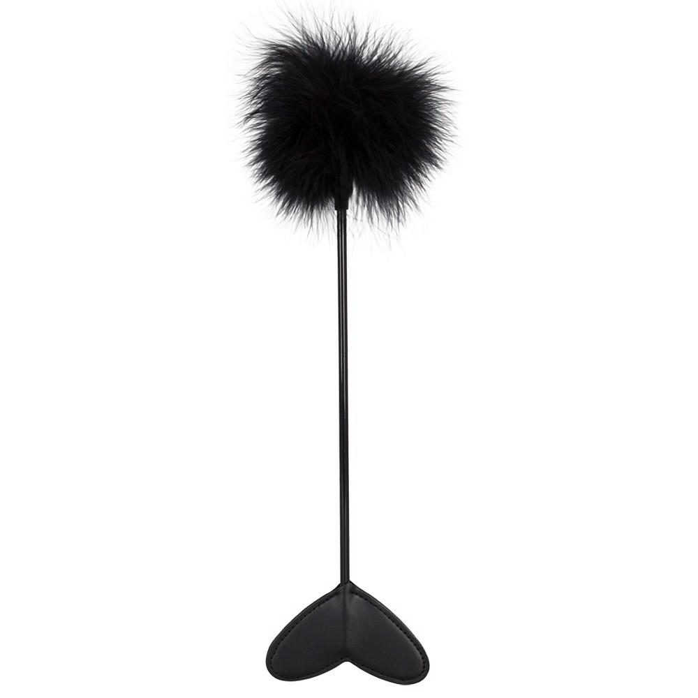 Różdżka z piórkiem i serduszkiem Bad Kitty czarna 25 cm