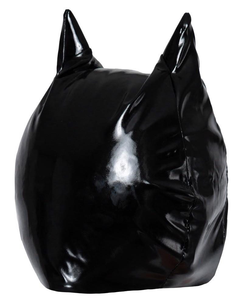 Półmaska winylowa kota Black Level czarna S L