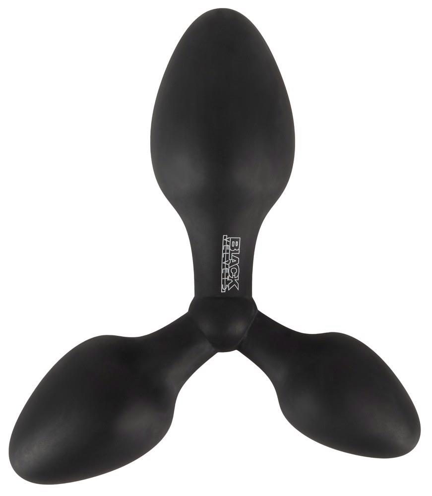 Potrójny korek analny Black Velvets silikonowy 13 8 cm