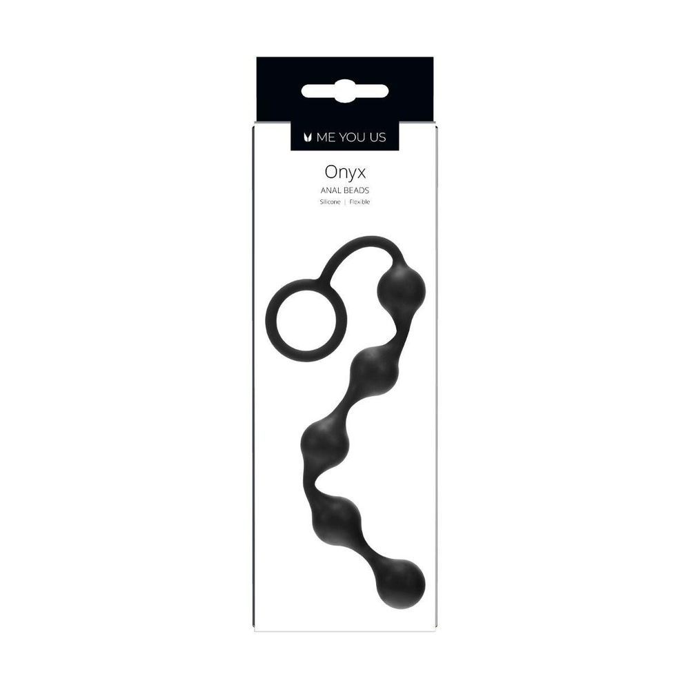Kulki analne silikonowe Me You Us Onyx 20.5 cm