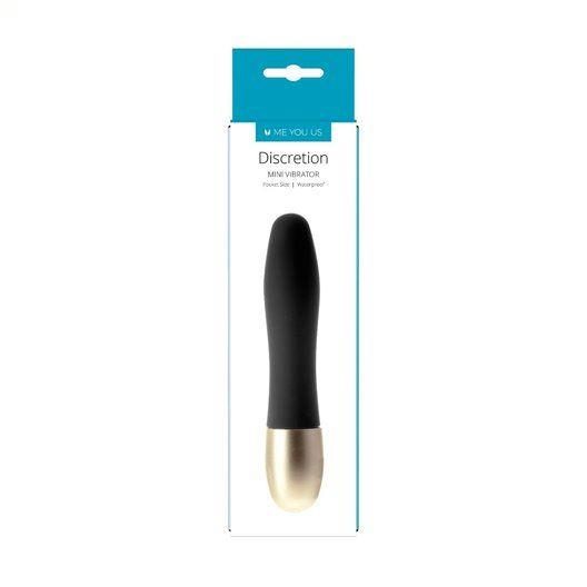 Mini wibrator Discretion Me You Us czarny 8 cm