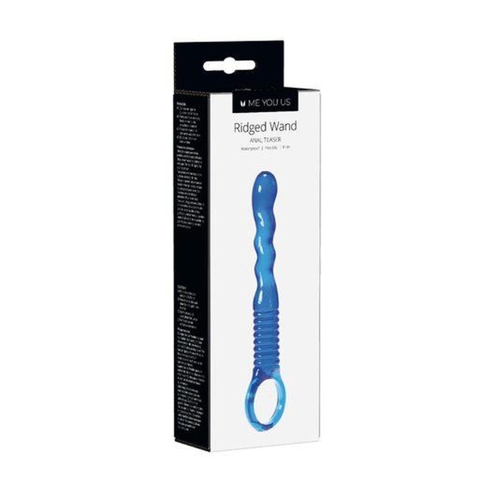 Prążkowany korek analny Me You Us niebieski 15,2 cm