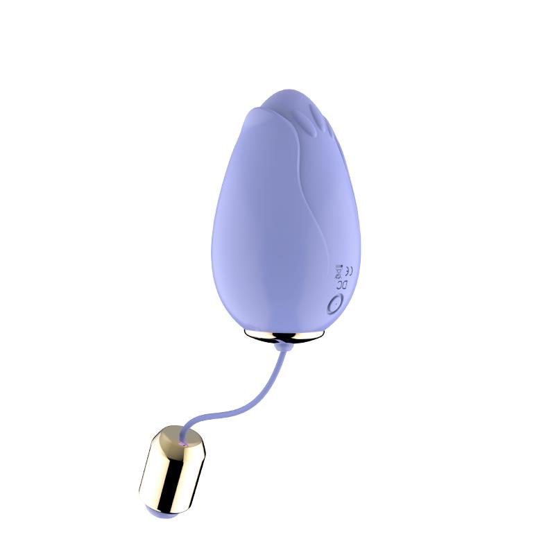 Jajeczko wibrujące bezprzewodowe silikonowe Mandala jasny fiolet USB