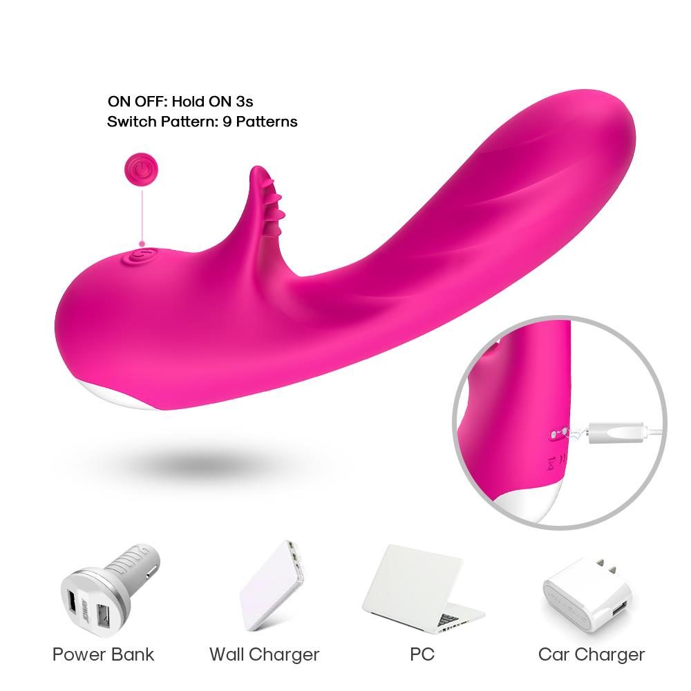 Wibrator punktu G silikonowy B Series Joy różowy USB 18 cm