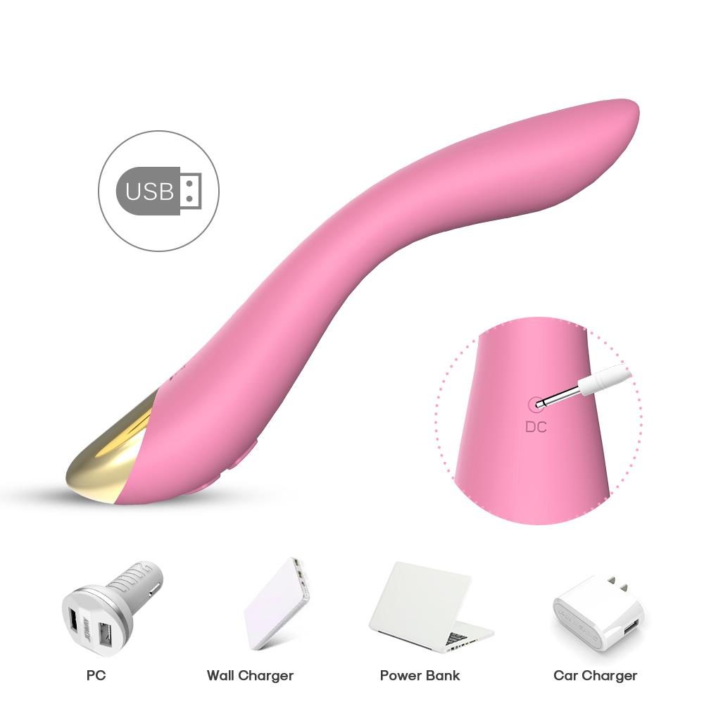 Wibrator punktu G Flamingo silikonowy B Series Joy jasnoróżowy USB 22 cm
