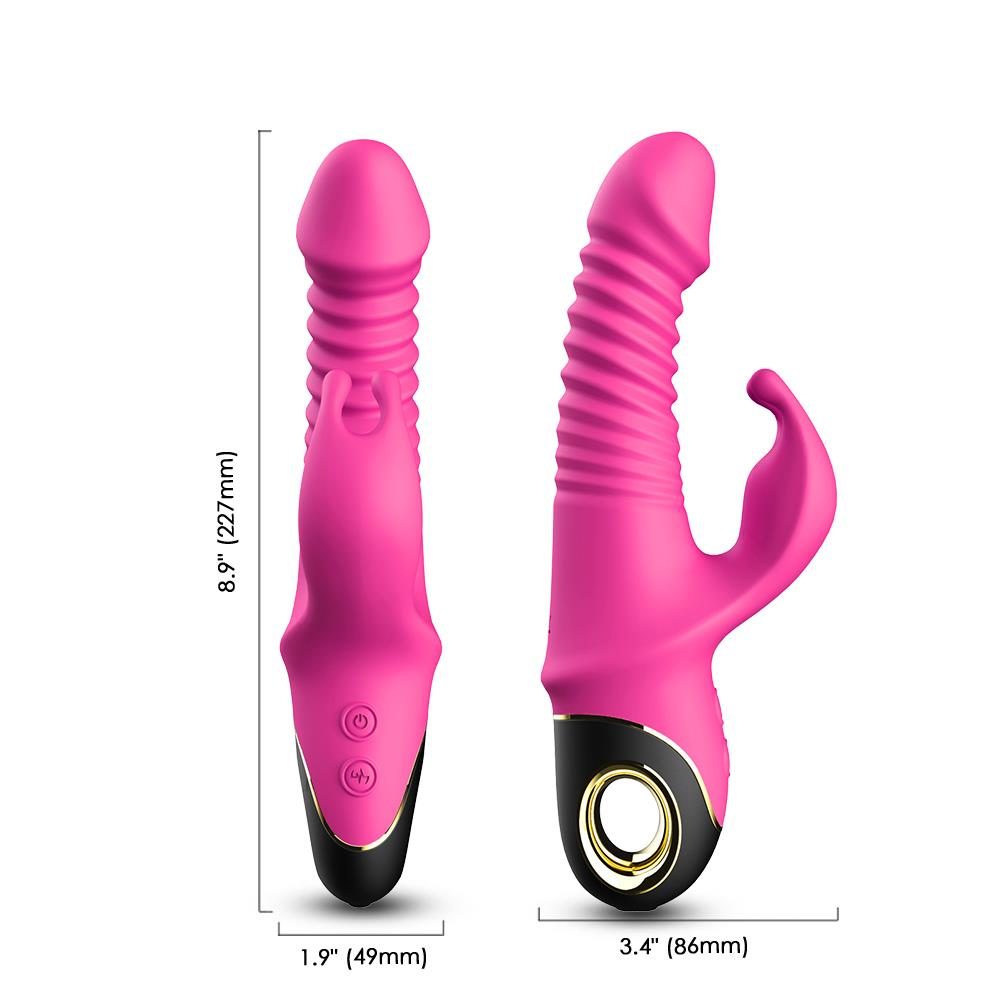 Wibrator króliczek silikonowy Zing pulsacyjnoobrotowy różowy 20cm