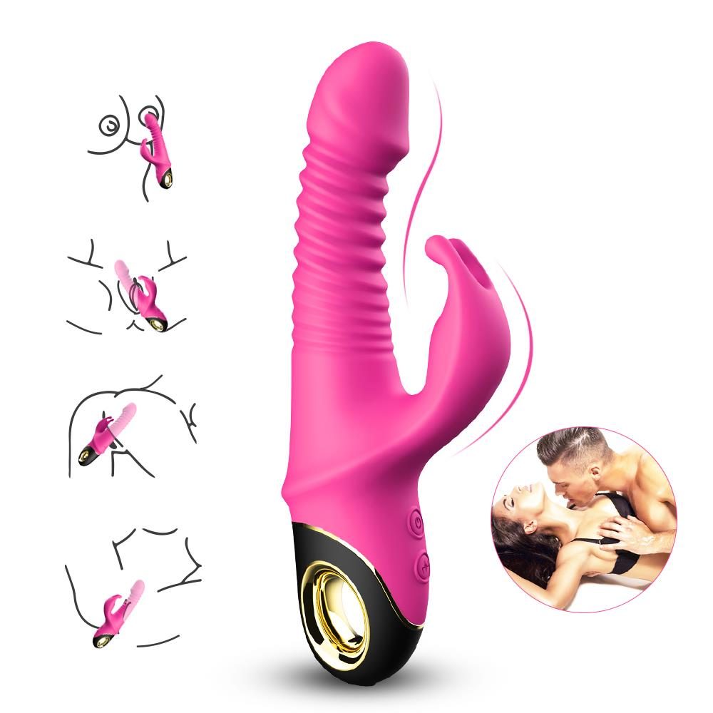 Wibrator króliczek silikonowy Zing pulsacyjnoobrotowy różowy 20cm