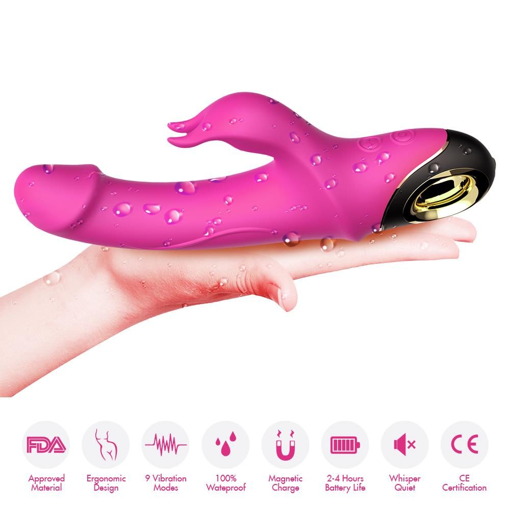 Wibrator króliczek silikonowy B-Series Joy Meteor różowy USB 23 cm