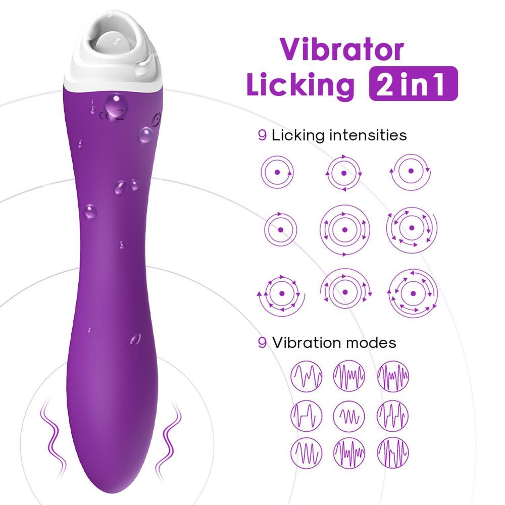Stymulator łechtaczki Fairyland liżący fioletowy silikonowy USB