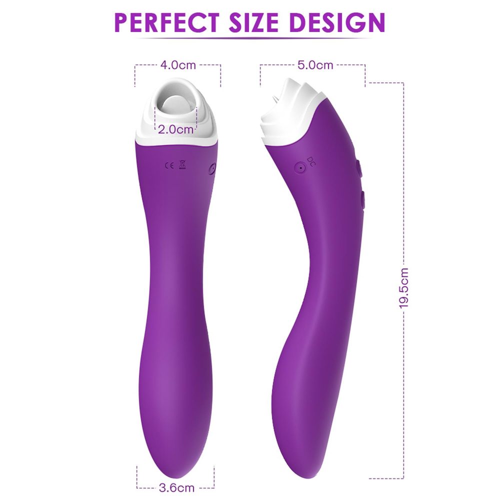Stymulator łechtaczki Fairyland liżący fioletowy silikonowy USB