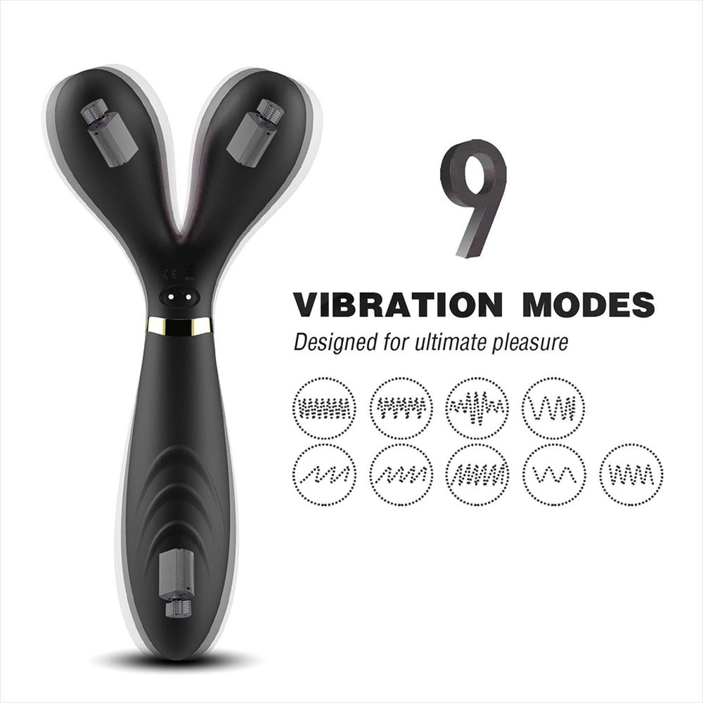 Wibrator Y Wand B Series Joy czarny silikonowy USB wodoodporny