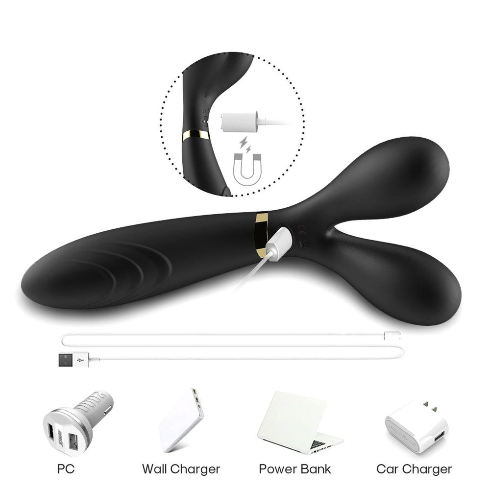 Wibrator Y Wand B Series Joy czarny silikonowy USB wodoodporny