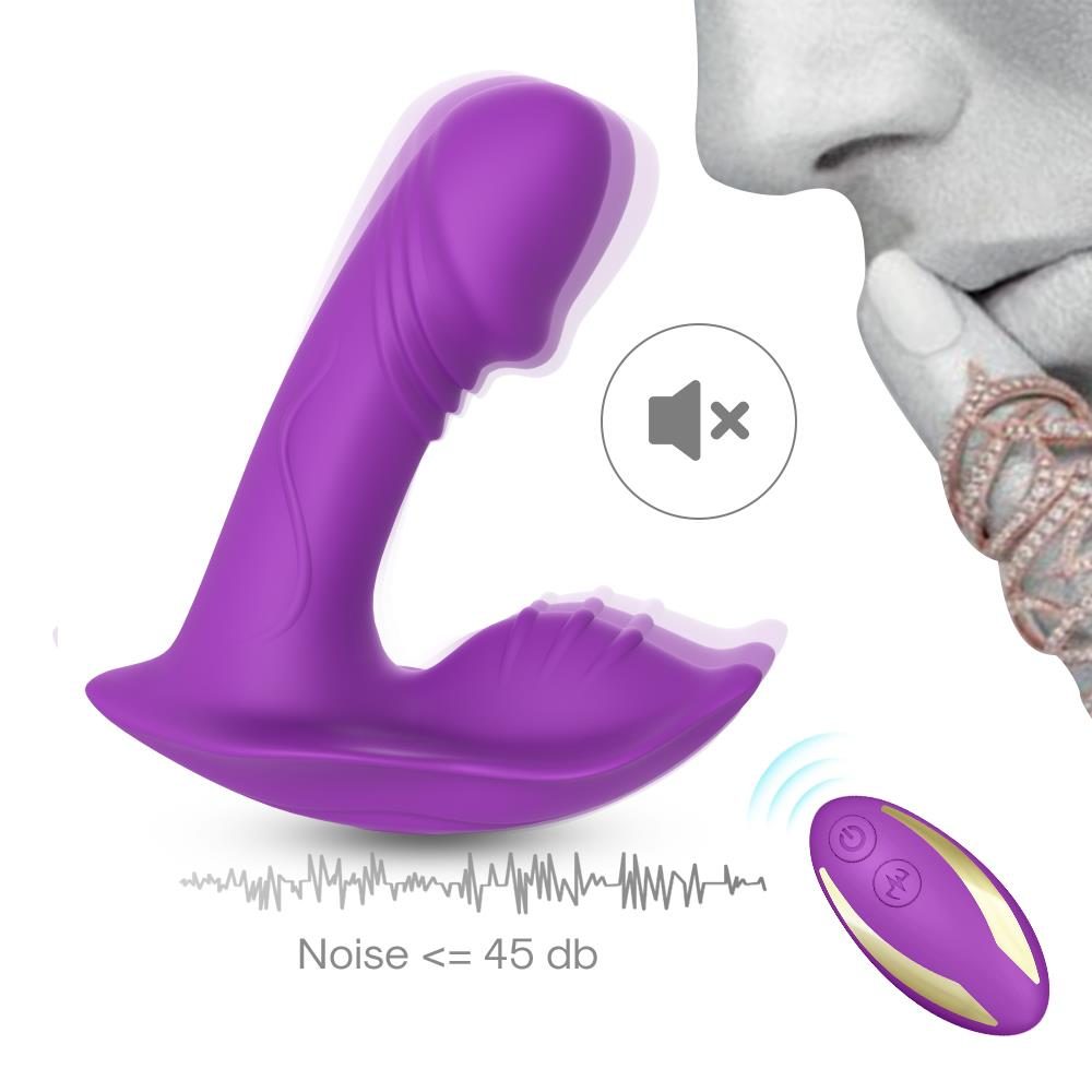 Wibrator punktu G dyskretny silikonowy Joy Whistle fioletowy USB