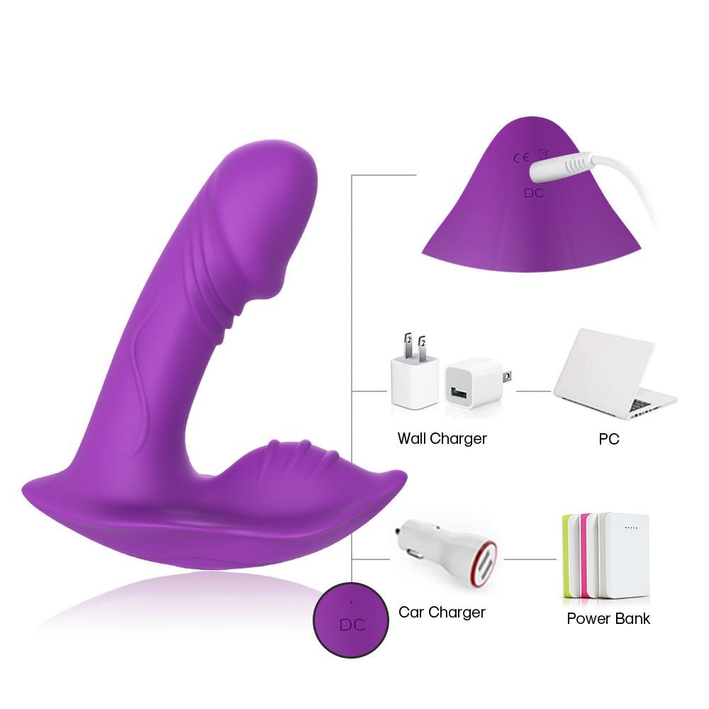 Wibrator punktu G dyskretny silikonowy Joy Whistle fioletowy USB