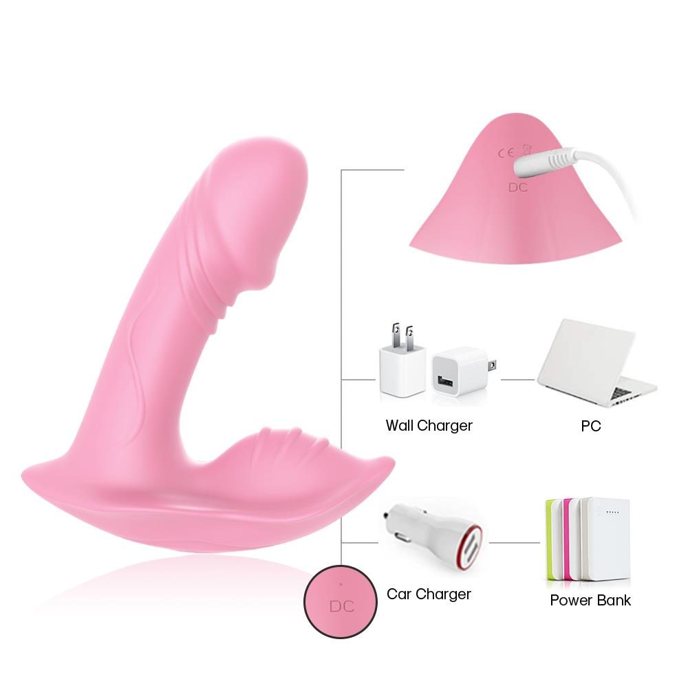 Wibrator punktu G Whistle silikonowy jasny różowy USB z pilotem