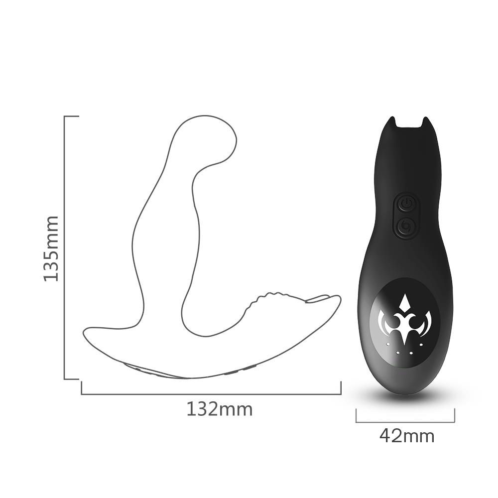 Masażer prostaty Bat King obrotowy czarny USB