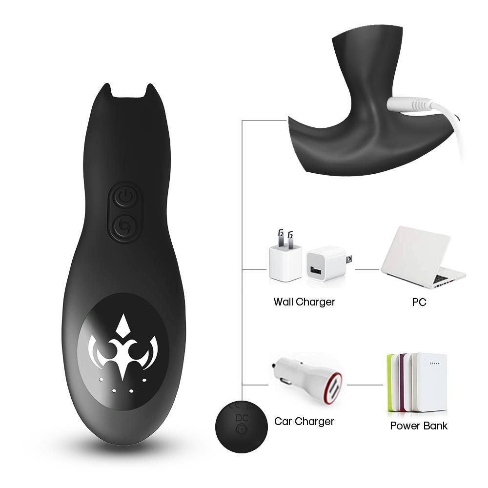 Masażer prostaty Bat King obrotowy czarny USB