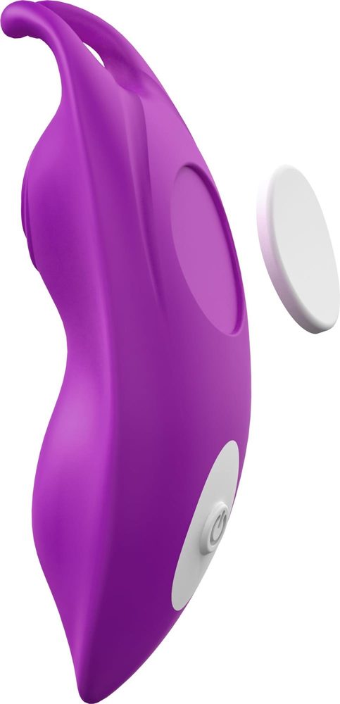 Stymulator łechtaczki do majtek Joy fioletowy z pilotem USB
