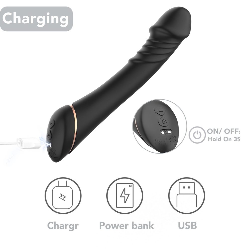 Wibrator punktu G silikonowy Hancock czarny USB 9 trybów