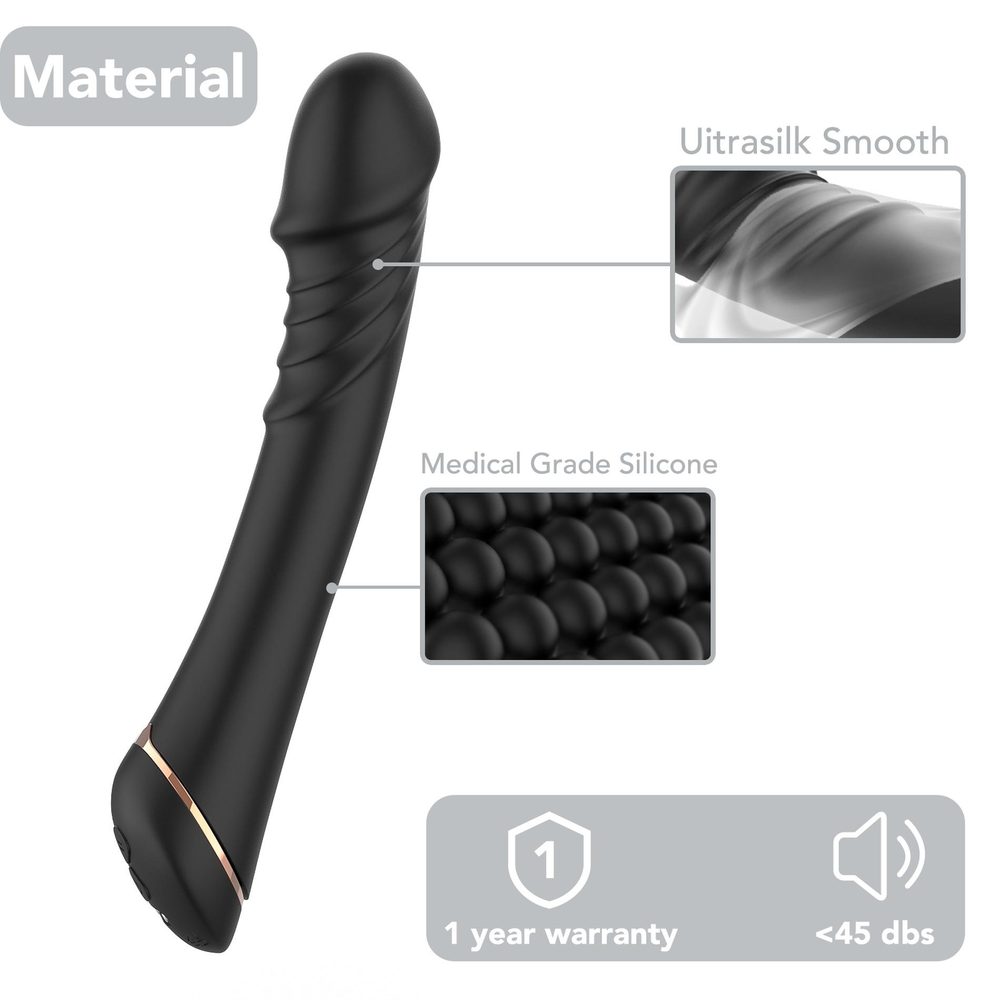 Wibrator punktu G silikonowy Hancock czarny USB 9 trybów