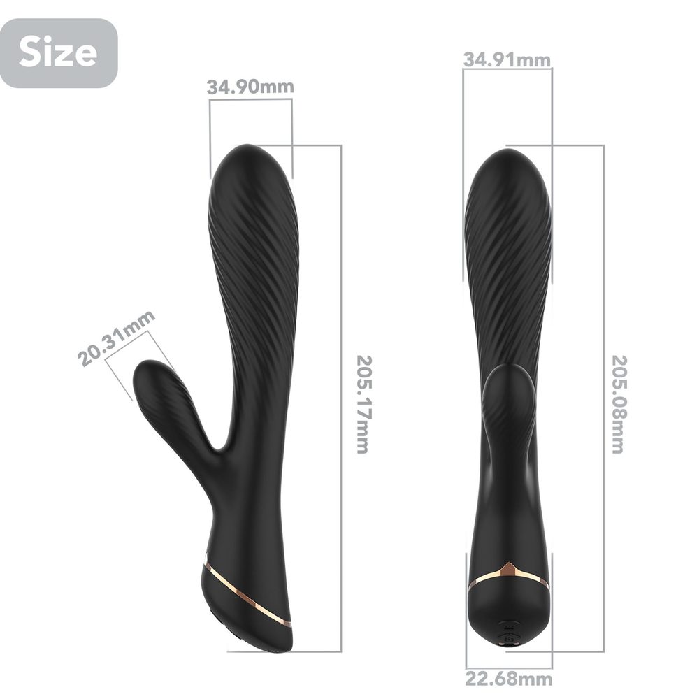 Wibrator króliczek Hare czarny silikonowy USB 9 wibracji