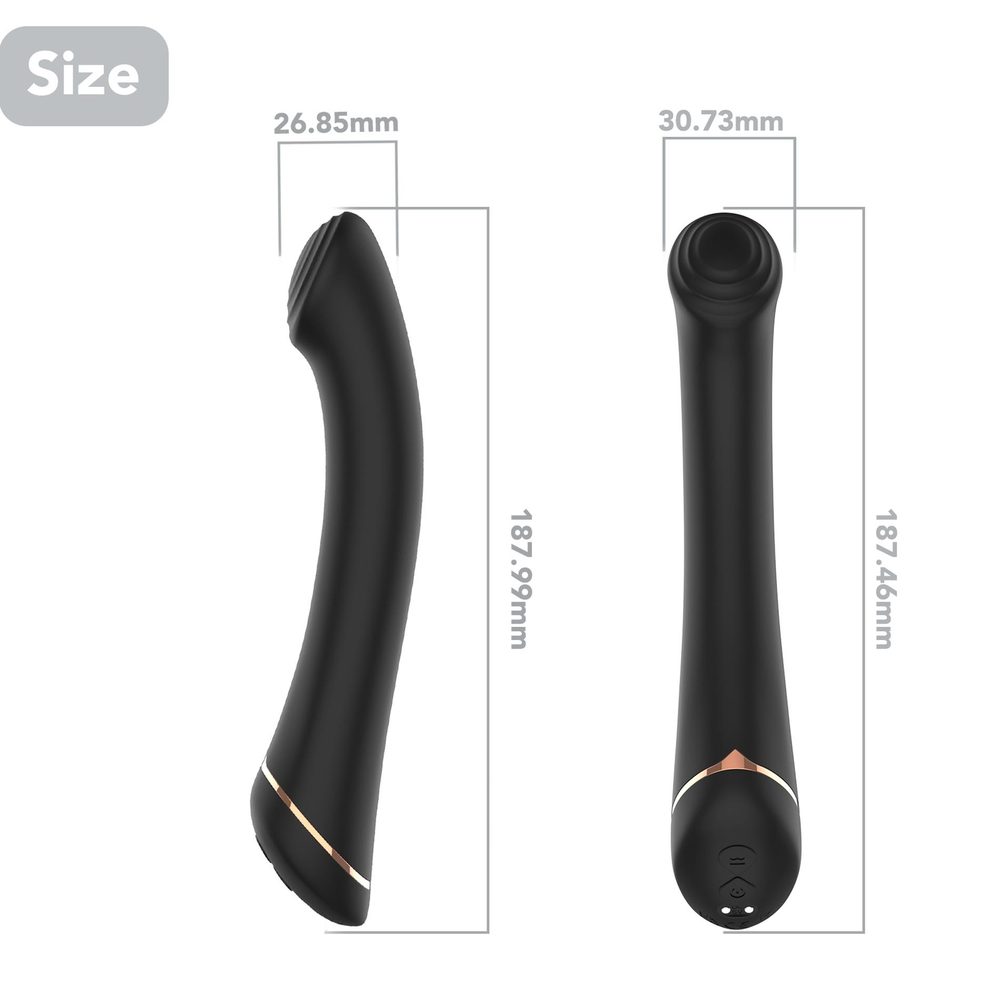 Wibrator punktu G silikonowy Gwand czarny USB