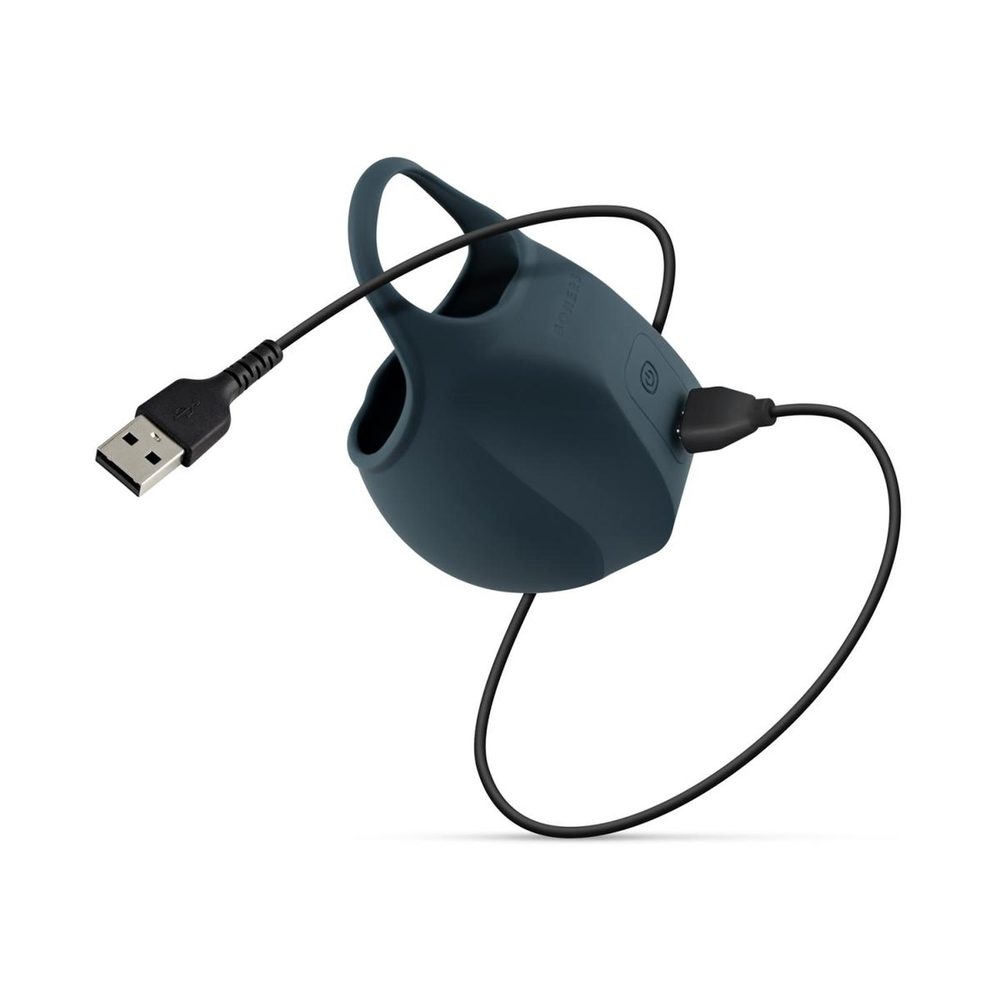 Pierścień wibrujący Boners z workiem na jądra niebieski USB
