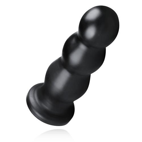 Korek analny BUTTR Tactical III żebrowany XXL czarny