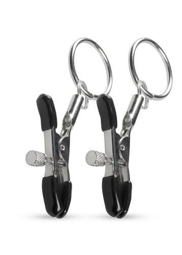 Klipsy na sutki metalowe EasyToys srebrne z pierścieniem