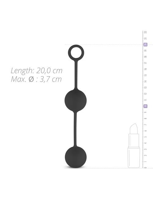 Kulki miłości Canon Balls EasyToys czarne silikonowe 20 cm