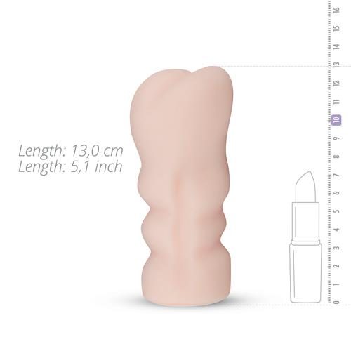 Masturbator TPR z wybrzuszeniami Nicole Adams EasyToys beżowy