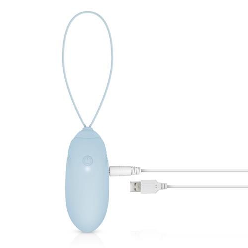 Wibrujące jajko Luv Egg niebieskie z pilotem USB