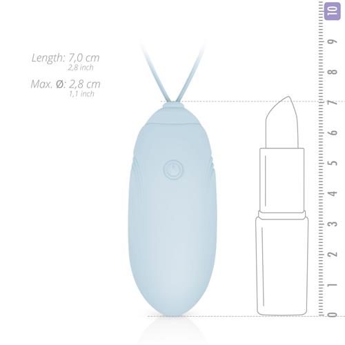 Wibrujące jajko Luv Egg niebieskie z pilotem USB