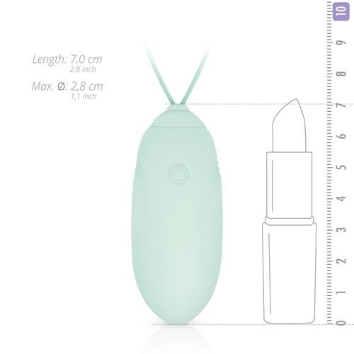Wibrujące jajko Luv Egg zielone bezprzewodowe silikonowe USB 16 cm