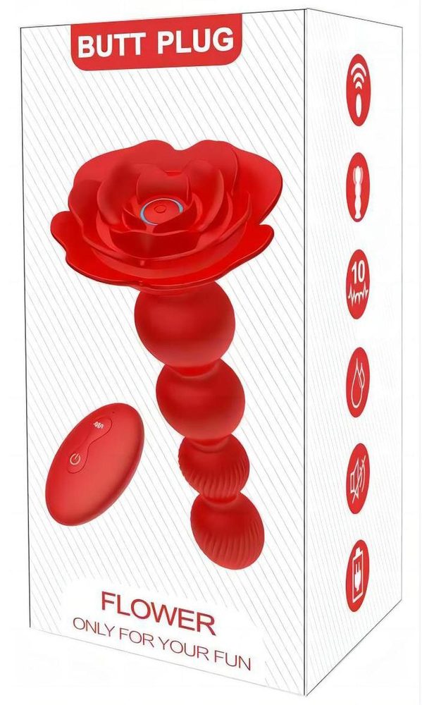 Koraliki analne obrotowe Rose wibrujące B Series Cute