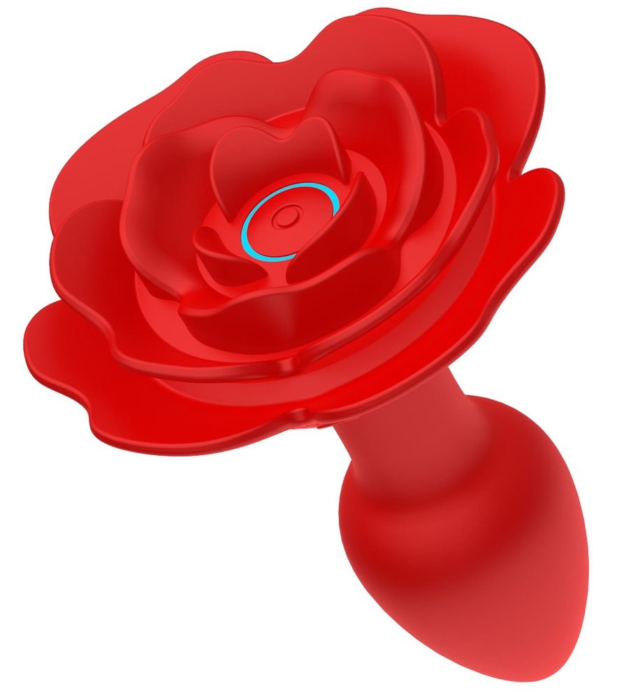 Wibrujący obracający korek analny Róża B Series Cute silikonowy USB