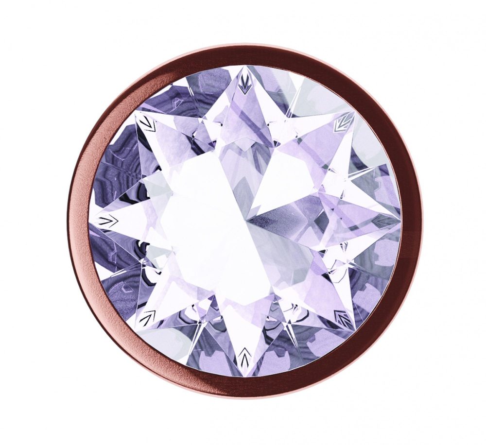 Korek analny metalowy Diamond Shine L różowe złoto 8,3 cm