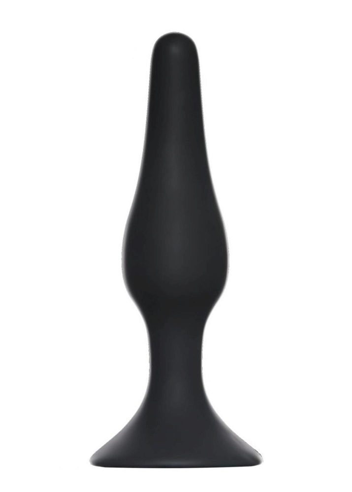 Korek analny silikonowy Slim Medium Lola Toys czarny 11,5 cm