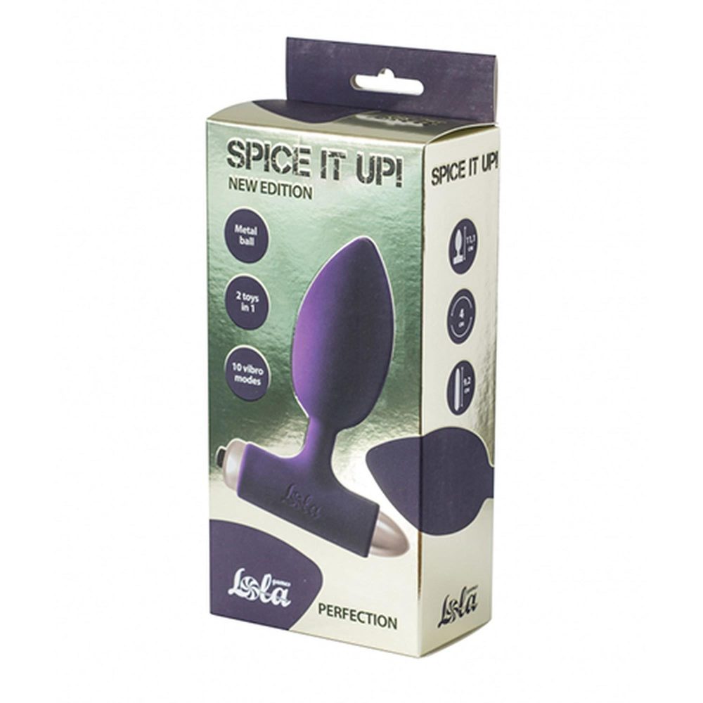 Korek analny wibrujący Perfection ultrafioletowy Lola Toys 11 cm
