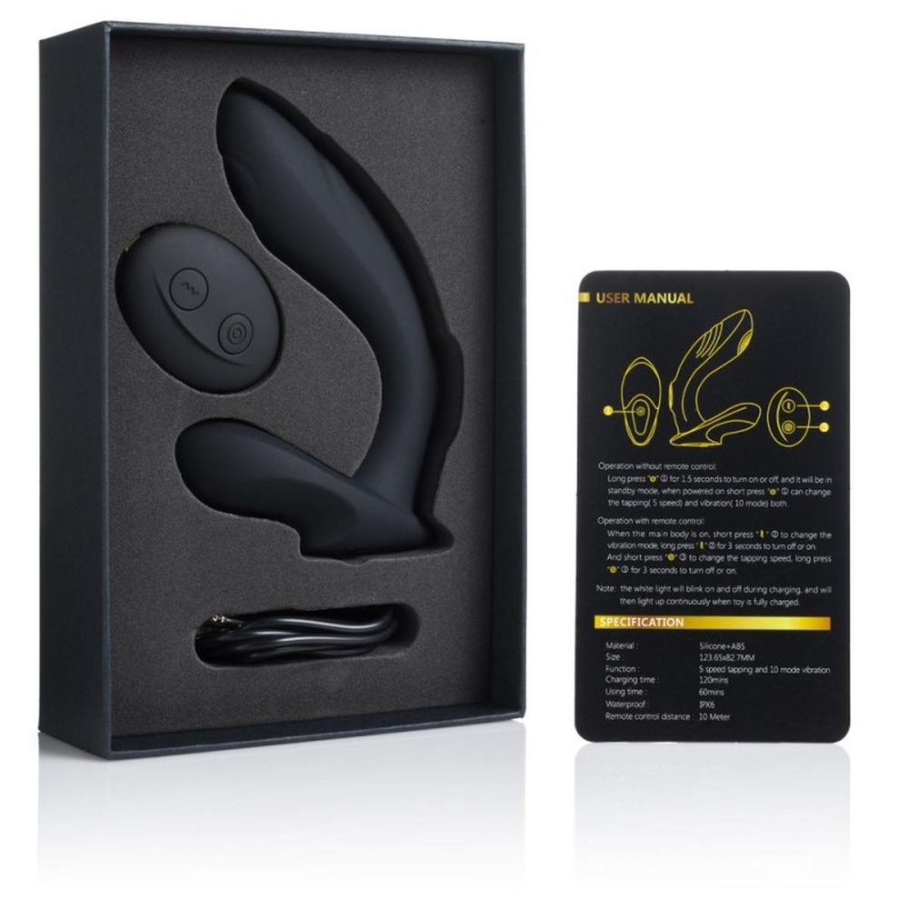 Masażer prostaty Rebel INTY Toys silikonowy z pilotem USB 10 trybów