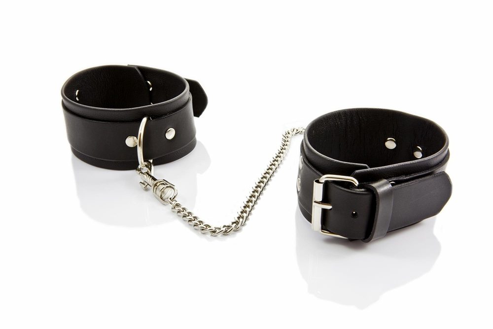 Kajdanki męskie na nogi Whips Collection łańcuch 25 cm