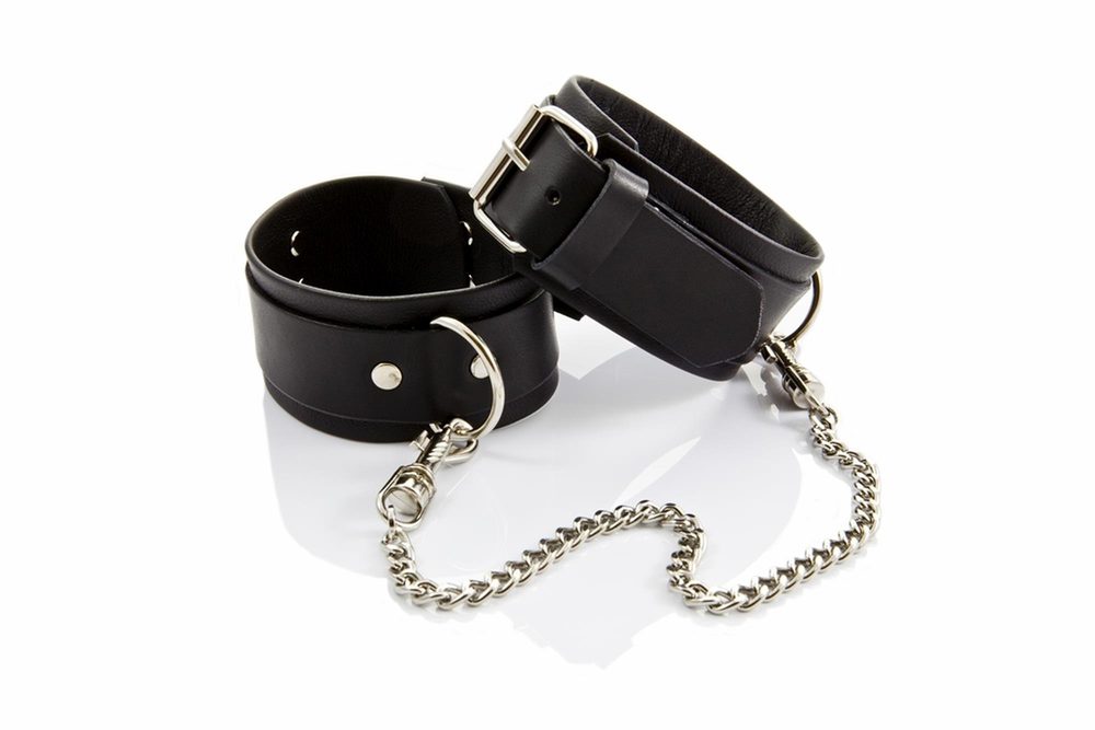 Kajdanki męskie na nogi Whips Collection łańcuch 25 cm