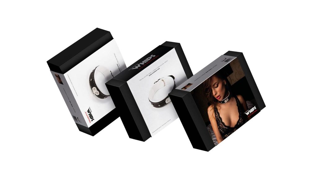 Obroża damska Whips Collection biała 4 cm
