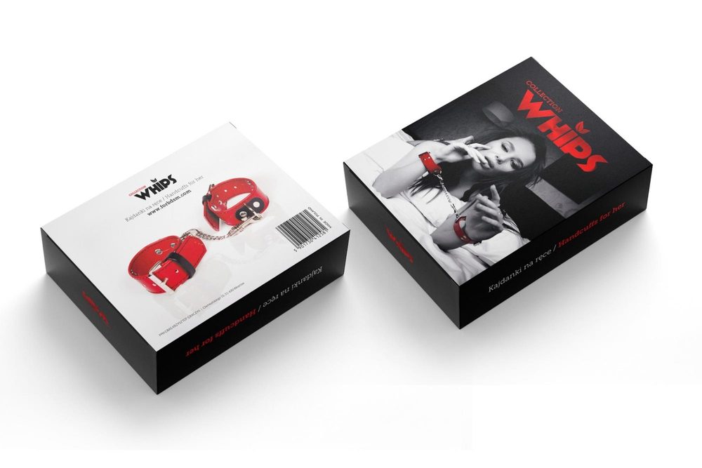 Kajdanki damskie Whips Collection czerwone regulowane