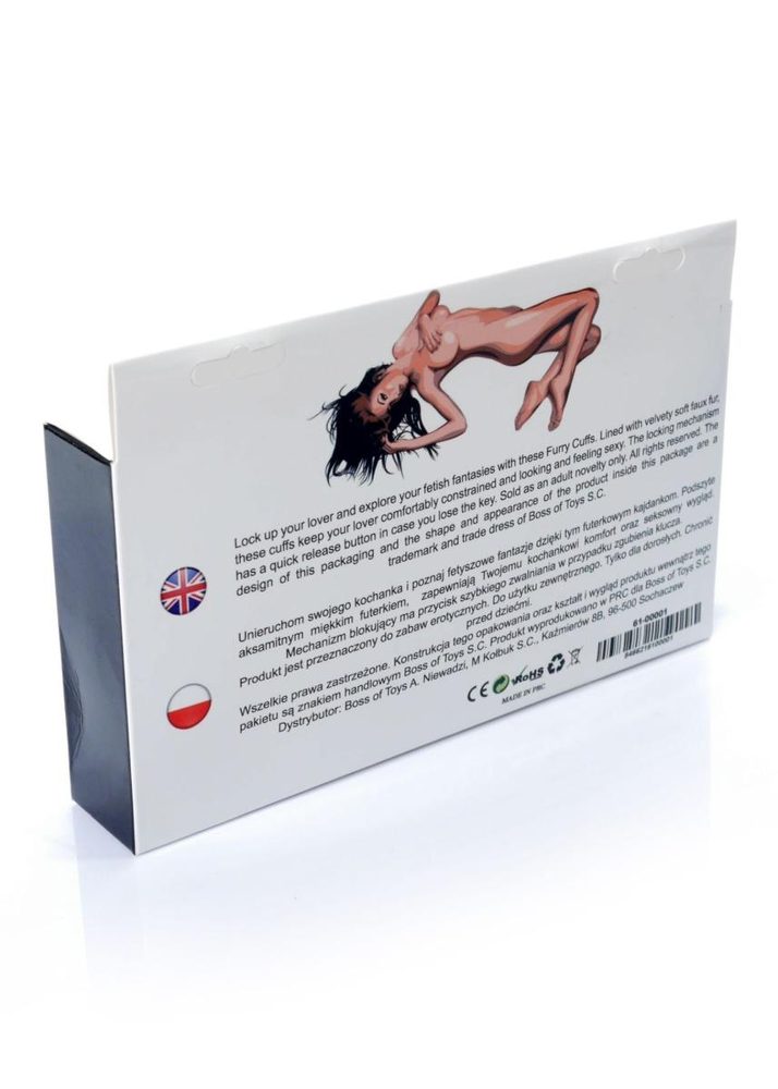 Kajdanki pluszowe Fetish B Series czarne