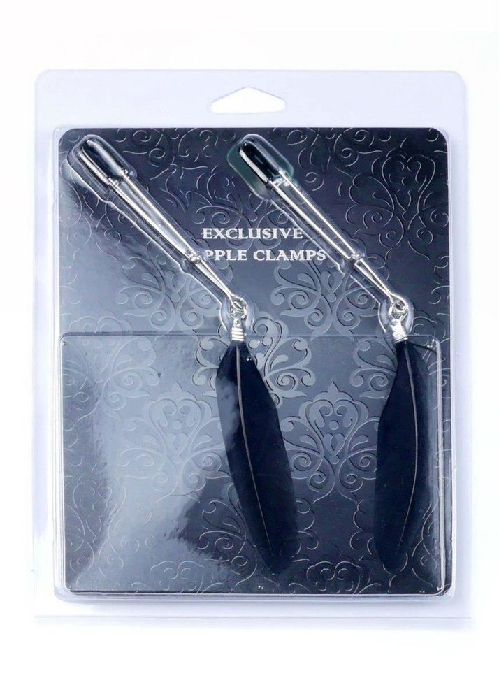 Klipsy na sutki regulowane z piórkami Fetish B Series Exclusive 15 cm