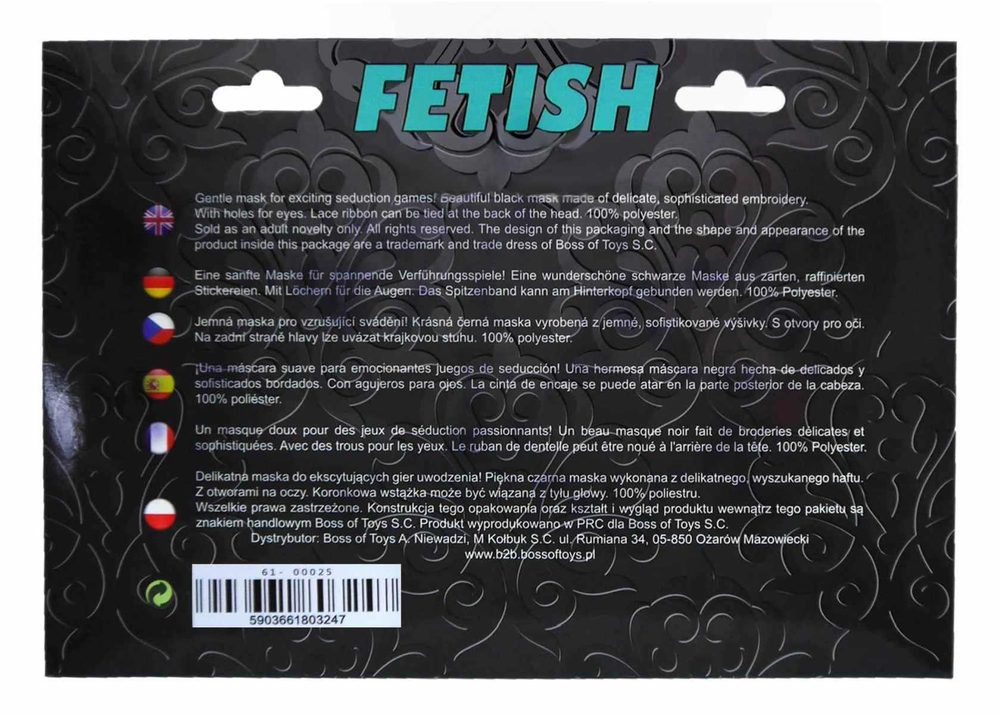 Różowa satynowa maska na oczy Fetish B Series