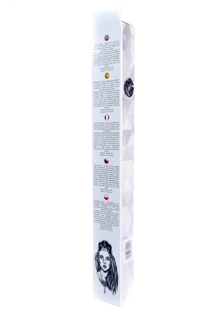 Pejcz silikonowy Fetish B Series czarny 36 cm